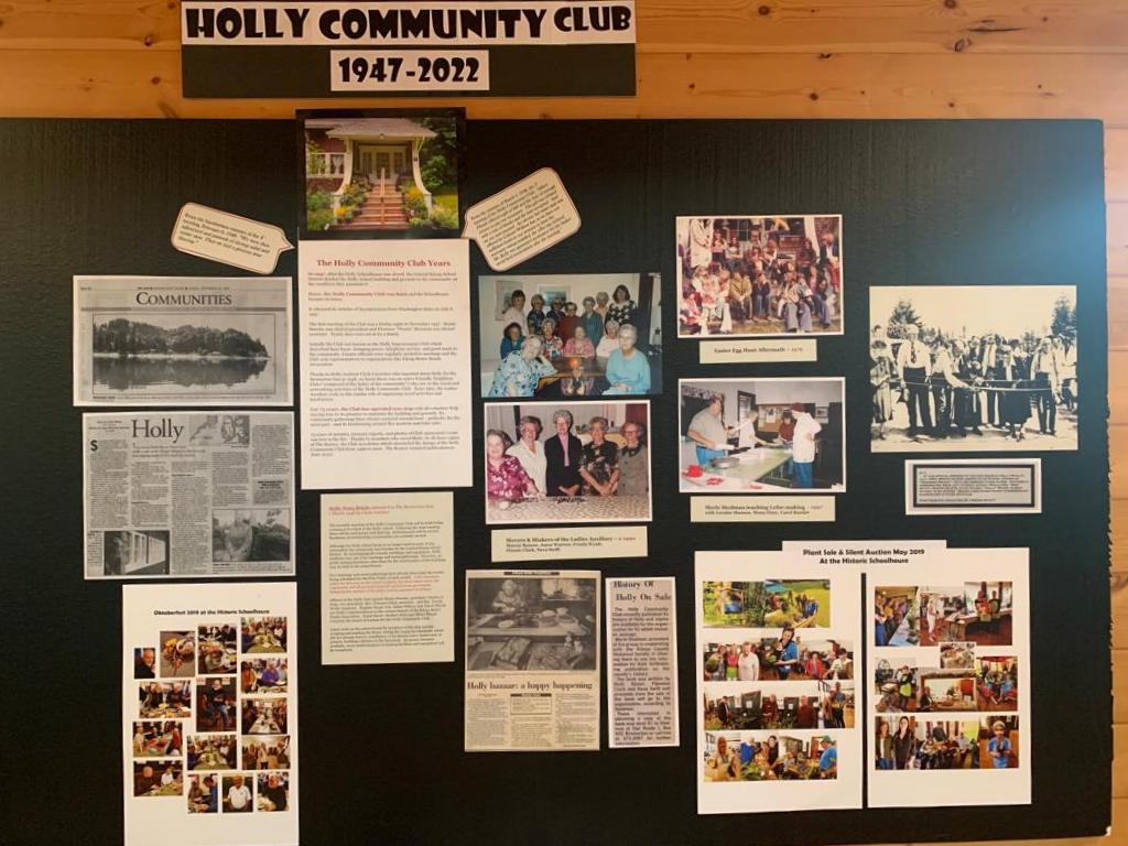 The Holly Community Club Years – Centennial Party Display